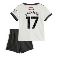 Maglia Calcio Manchester United Alejandro Garnacho #17 Terza Divisa Bambino 2024-25 Manica Corta (+ pantaloncini)